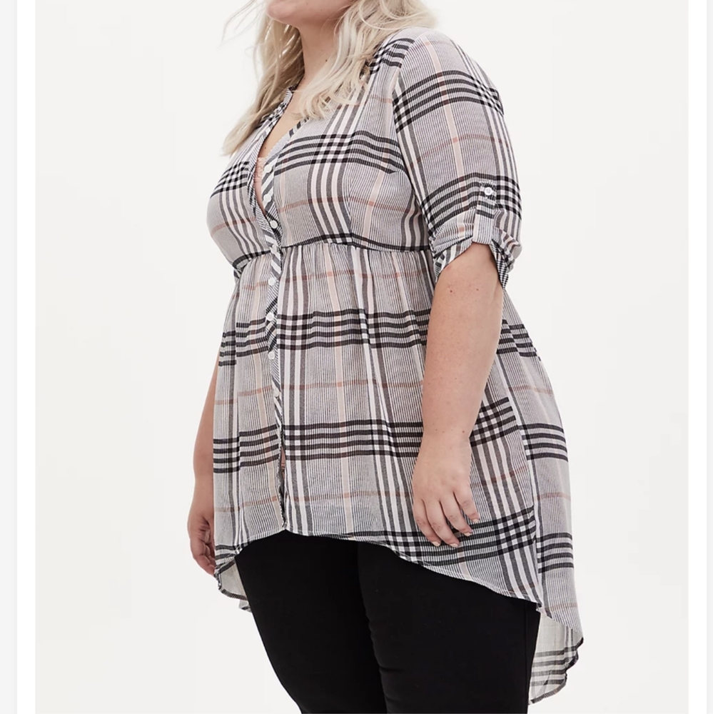 Torrid Chiffon High Low Tunic Top
